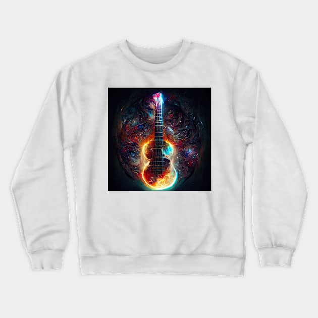 Nebolous Guitar Crewneck Sweatshirt by HereticStore